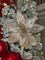 Champagne Glittered Poinsettia Christmas Flower Stem Spray 13'' Set of 3
